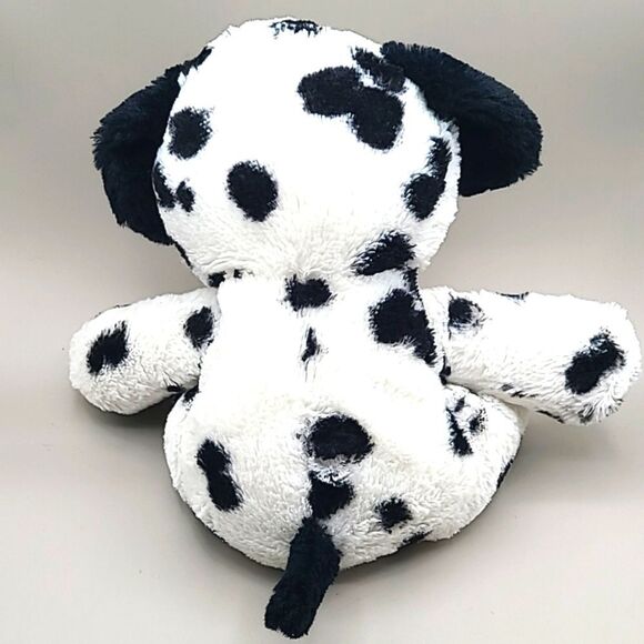 Dalmation Black & White Spotted Puppy Dog Plushie with Red Bow - Picture 4 of 7